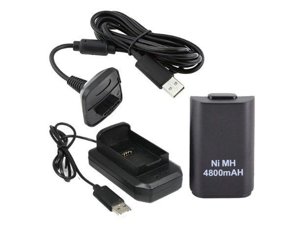 &u+ KIT XBOX 360 4 EN 1 BATERIA + CABLE JUEGA